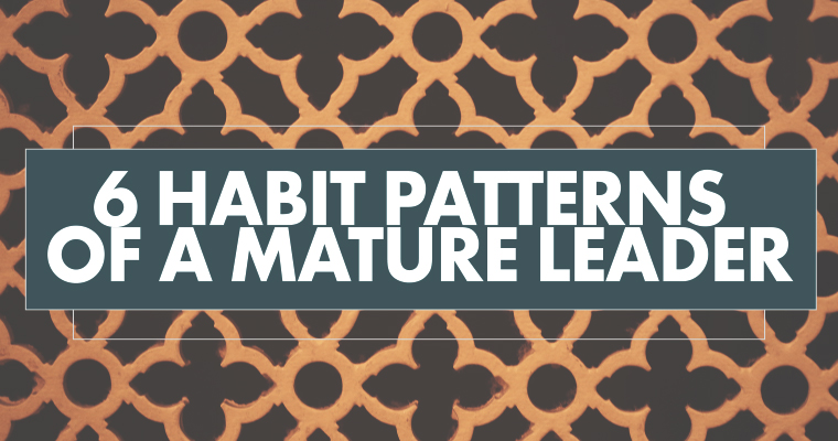 6 Habit Patterns of a Mature Leader